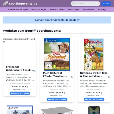 Screenshot sportingevents.de