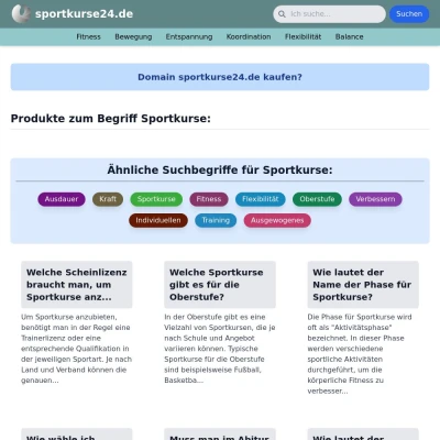 Screenshot sportkurse24.de