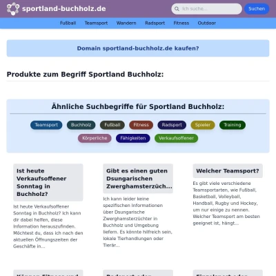 Screenshot sportland-buchholz.de