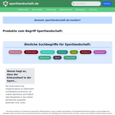 Screenshot sportlandschaft.de