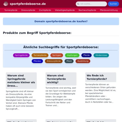 Screenshot sportpferdeboerse.de