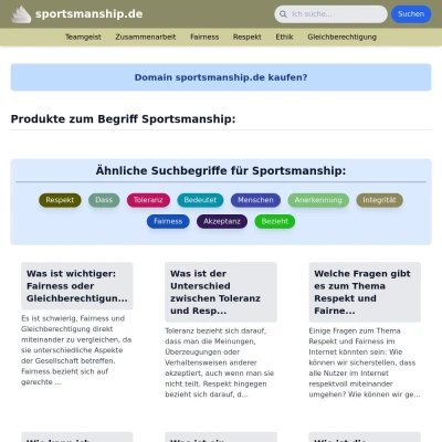 Screenshot sportsmanship.de