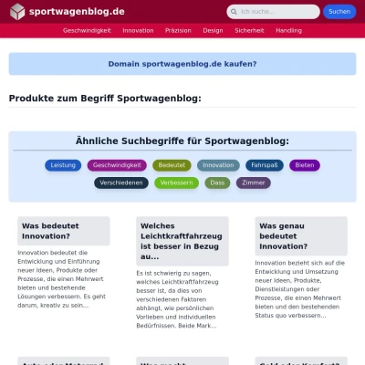 Screenshot sportwagenblog.de