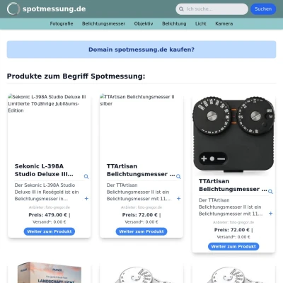 Screenshot spotmessung.de