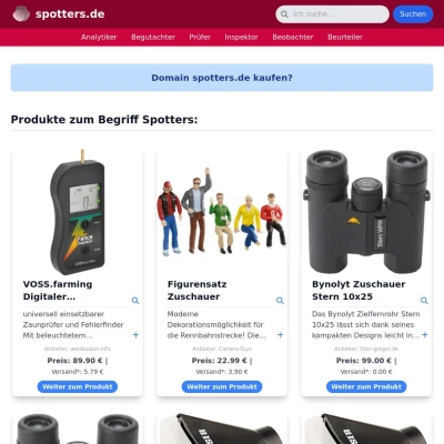 Screenshot spotters.de