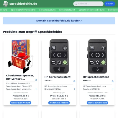 Screenshot sprachbefehle.de
