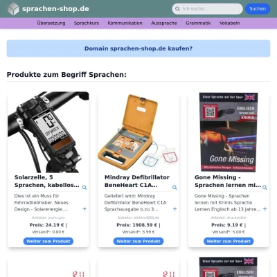 Screenshot sprachen-shop.de