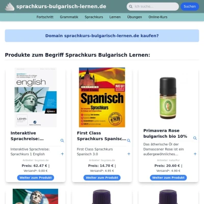 Screenshot sprachkurs-bulgarisch-lernen.de