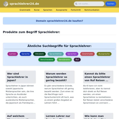 Screenshot sprachlehrer24.de