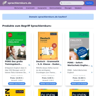 Screenshot sprachlernkurs.de