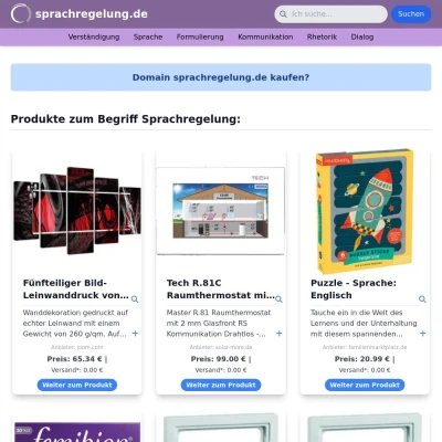 Screenshot sprachregelung.de