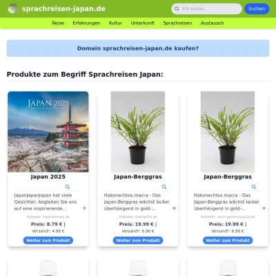 Screenshot sprachreisen-japan.de