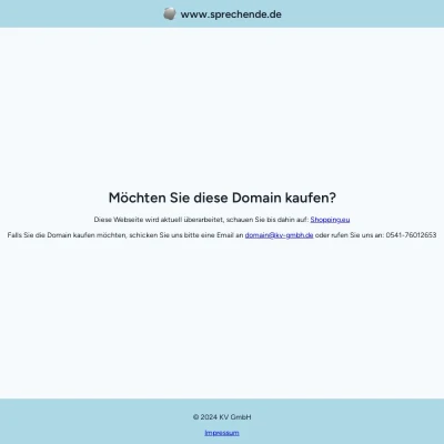 Screenshot sprechende.de