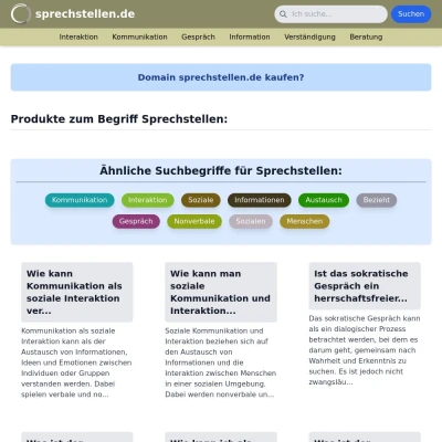 Screenshot sprechstellen.de