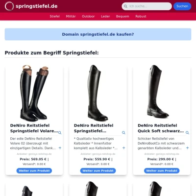 Screenshot springstiefel.de