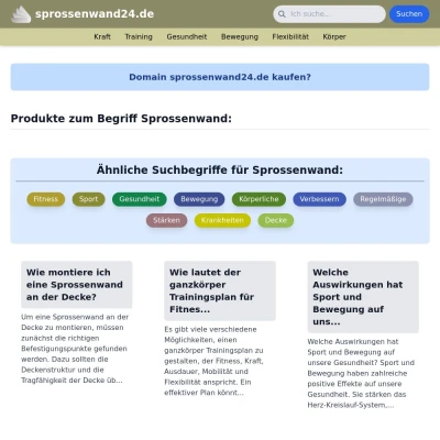 Screenshot sprossenwand24.de