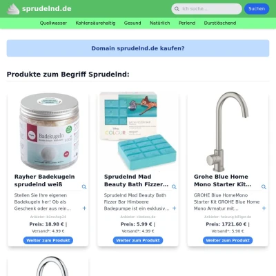 Screenshot sprudelnd.de