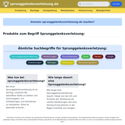 Screenshot sprunggelenksverletzung.de