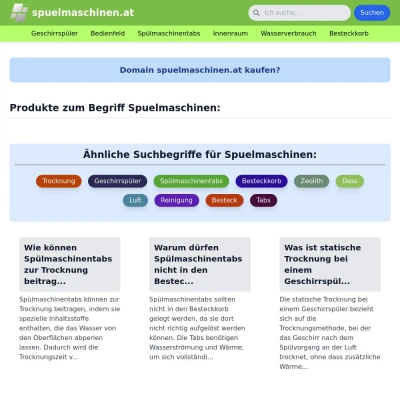 Screenshot spuelmaschinen.at