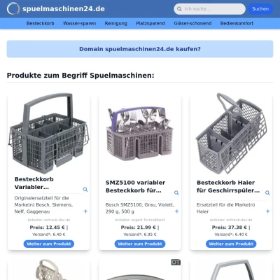 Screenshot spuelmaschinen24.de