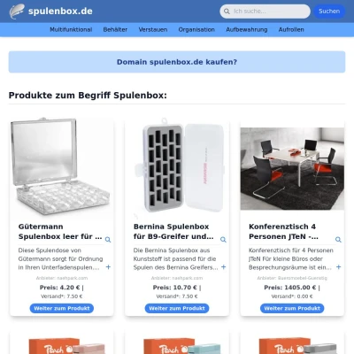 Screenshot spulenbox.de