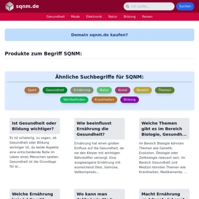 Screenshot sqnm.de