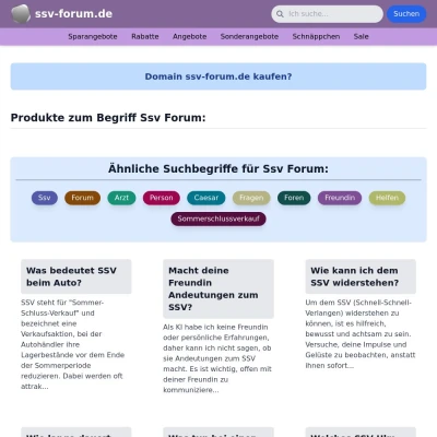 Screenshot ssv-forum.de