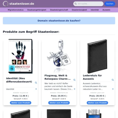 Screenshot staatenloser.de