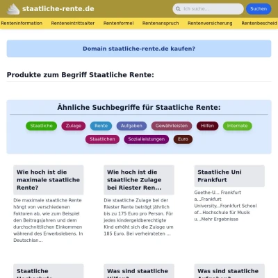 Screenshot staatliche-rente.de