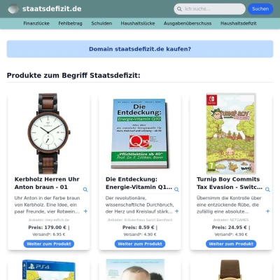 Screenshot staatsdefizit.de