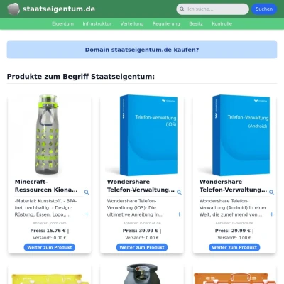 Screenshot staatseigentum.de