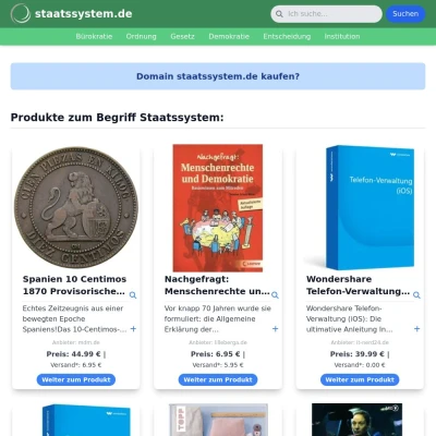 Screenshot staatssystem.de