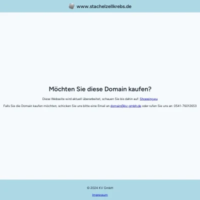 Screenshot stachelzellkrebs.de