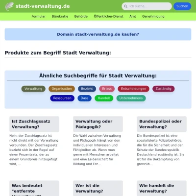 Screenshot stadt-verwaltung.de