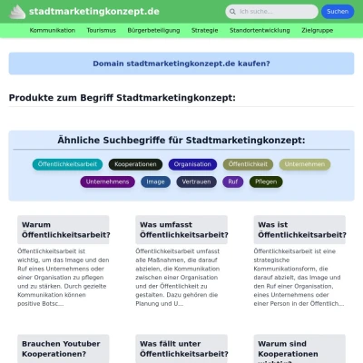 Screenshot stadtmarketingkonzept.de