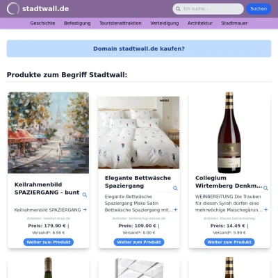 Screenshot stadtwall.de