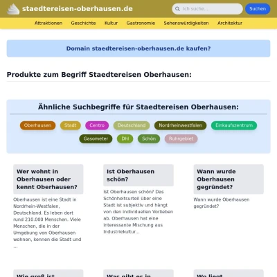 Screenshot staedtereisen-oberhausen.de