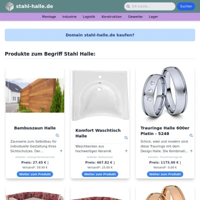 Screenshot stahl-halle.de