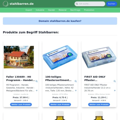 Screenshot stahlbarren.de