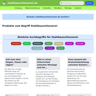 Screenshot stahlbauschlosserei.de