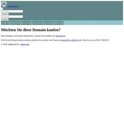 Screenshot stahlgestell.de