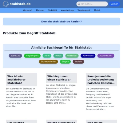 Screenshot stahlstab.de