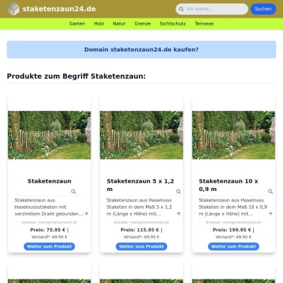 Screenshot staketenzaun24.de