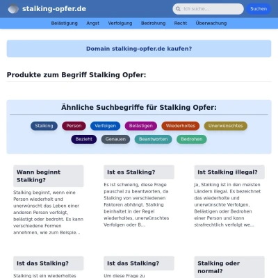 Screenshot stalking-opfer.de