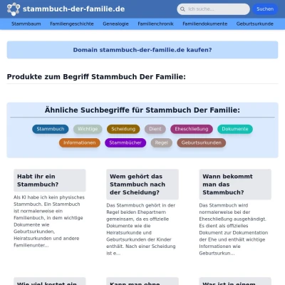 Screenshot stammbuch-der-familie.de