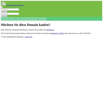 Screenshot stammdatenverwaltung.de