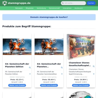 Screenshot stammgruppe.de