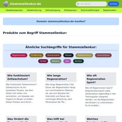 Screenshot stammzellenkur.de