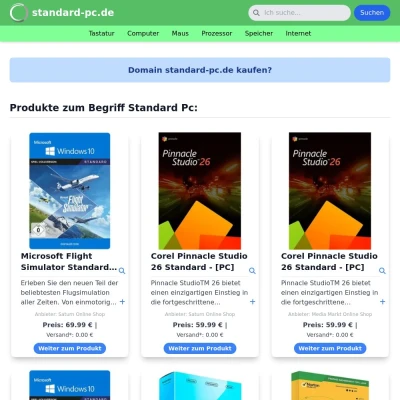 Screenshot standard-pc.de