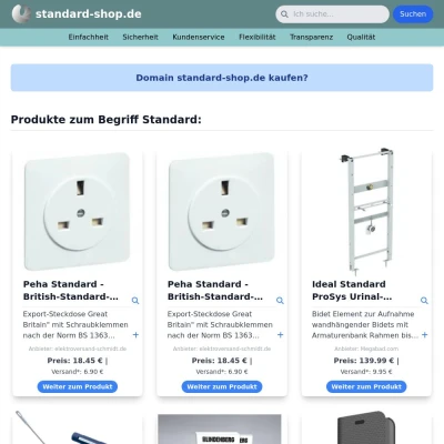 Screenshot standard-shop.de